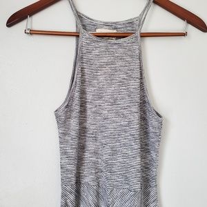 lou & grey sandwashed tank midi pocket dress Lou & Grey Heathered Brushedsoft Ruched Tank Midi Dress Size XL Blushwood Heather Women's